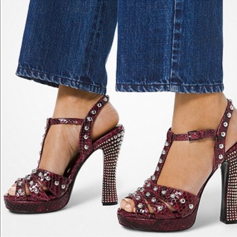 Michael Kors Collection Python Platforms